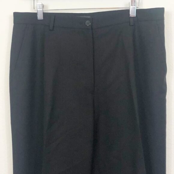 Zanella Goldie Black Wool Pants Straight Flat Front Size 12 - Picture 6 of 8